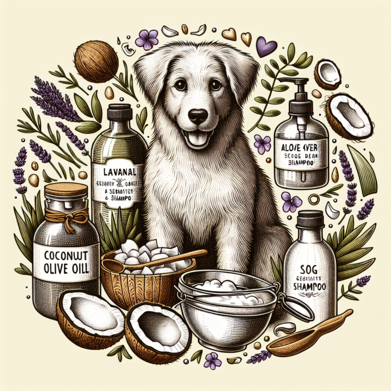 DIY natural dog shampoo for sensitive skin