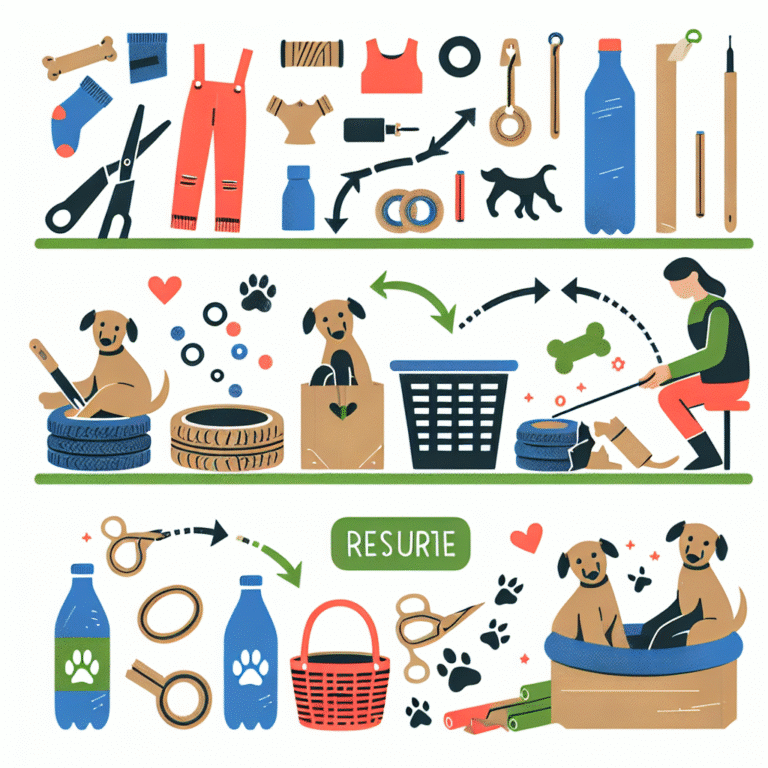 crafting dog toys from repurposed materials