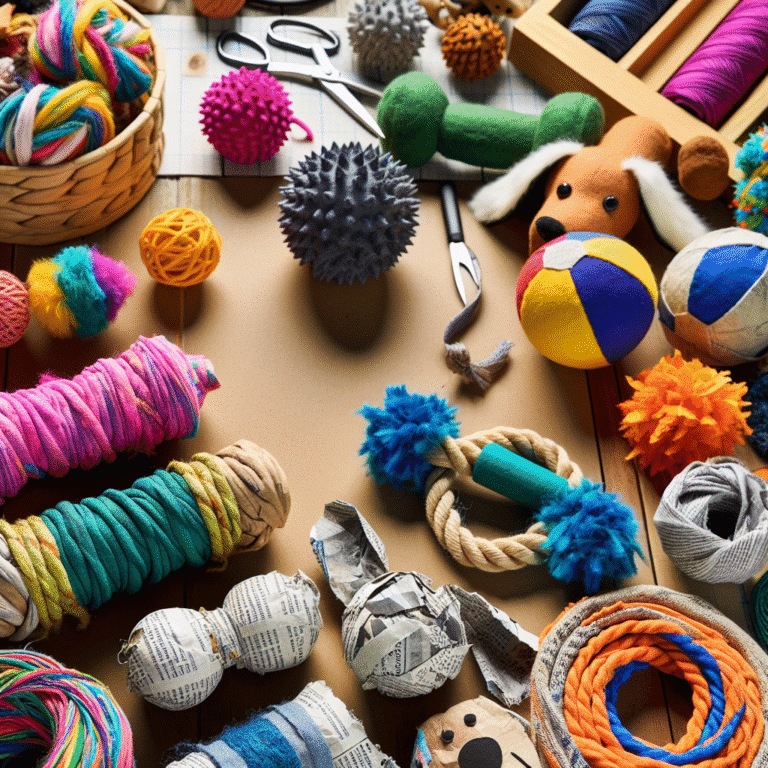 crafting dog toys from repurposed materials