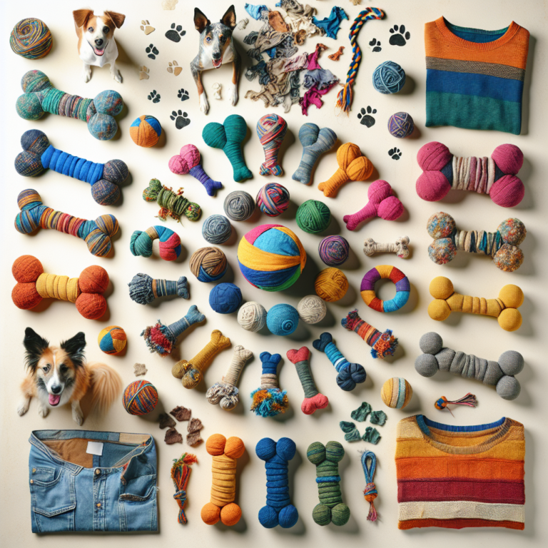 crafting homemade dog toys from old clothes