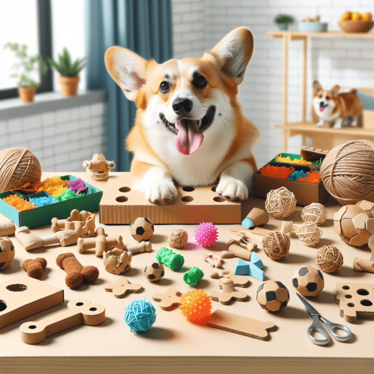 using cardboard to create fun dog toys