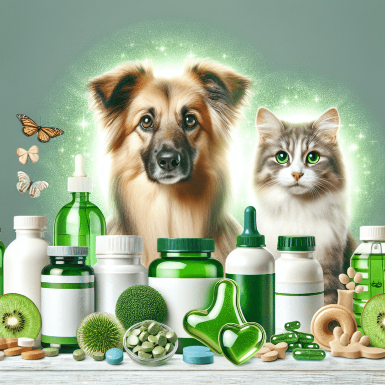 green pet health products for dogs and cats