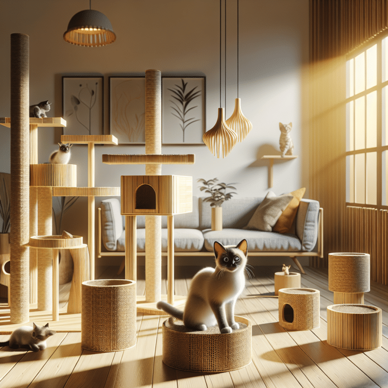 bamboo cat scratchers for apartments: stylish and sustainable