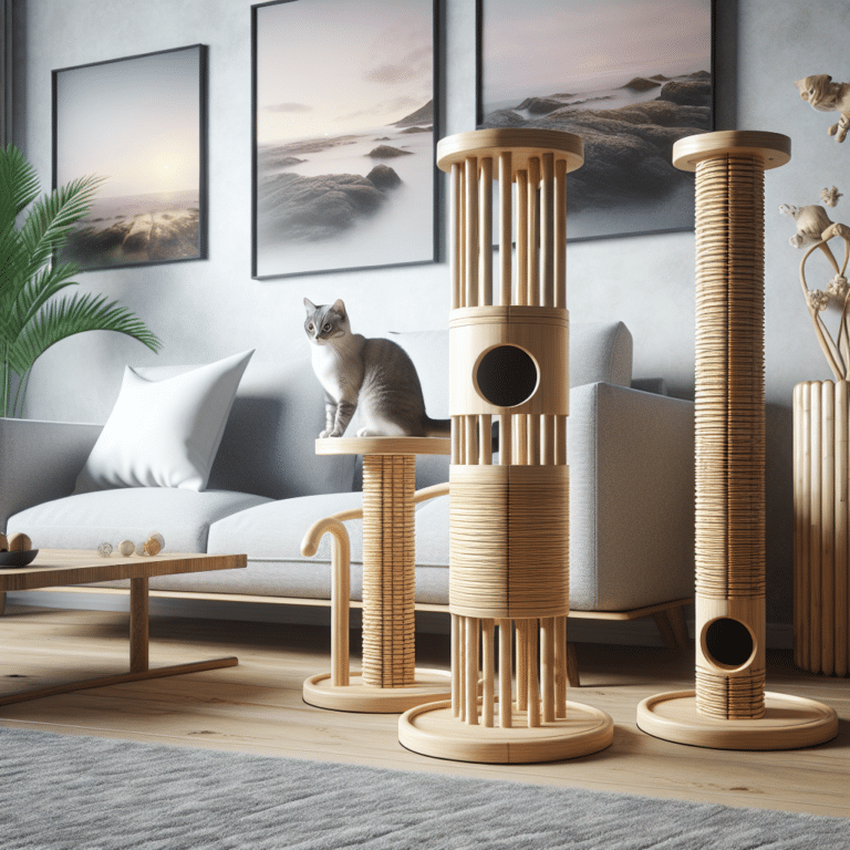 bamboo cat scratchers for stylish apartments