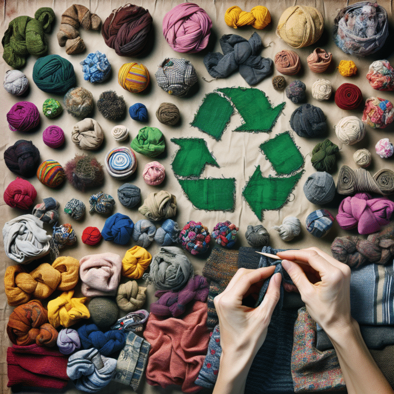 making fabric knots and balls from unwanted clothing