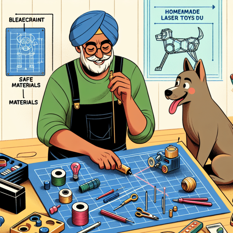designing homemade laser toys for dogs with safe materials
