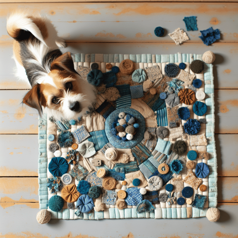 easy homemade snuffle mats for dogs using sustainable materials