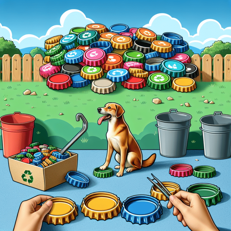 recycling bottle covers into durable dog toys